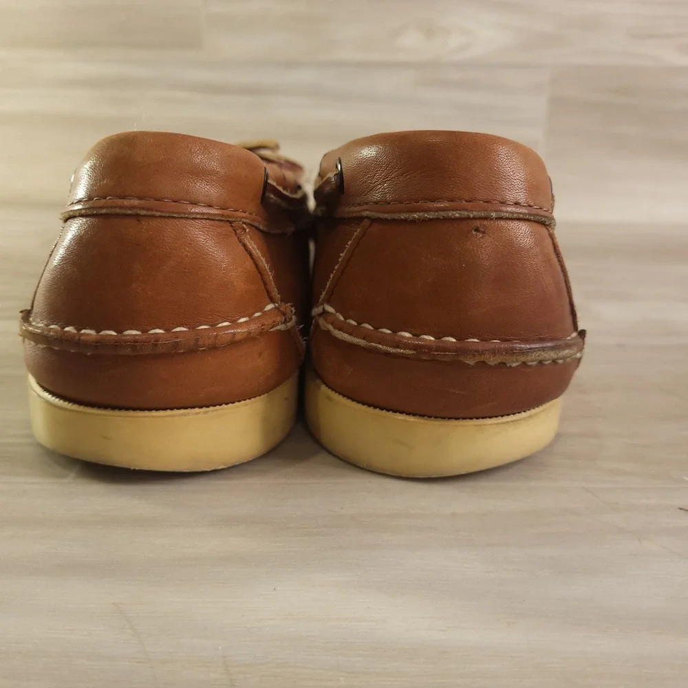 Sebago Docksides Boat Shoes Loafers Mens Size 13 M Tan Leather Classic Timeless